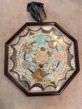 Beautiful Handcrafted  Vintage Sailors Valentine “15”Inches octagon Shape picture