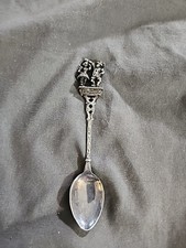 Old Antique Switzerland dancers silver plate souvenir collectibles spoon picture