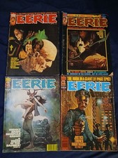 Lot of 4 Vintage Eerie Magazines 1973 - 1979 Horror Comic GOOD picture