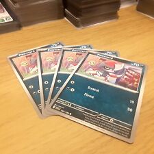 x4 Card Playset - Pokémon TCG - Scarlet & Violet - Pawniard - 132/198 picture
