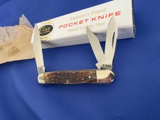 Case XX USA 6308 Bone Whittler Knife, 1984 (6 dot), 3 blade, New Old Stock picture
