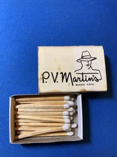 Vintage P.V. Martin's Beach Cafe Restaurant Matchbox Ft Pierce FL Advertising picture