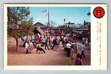 Buena Park CA-California Japanese Village Deer Visitors Antique Vintage Postcard picture