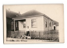 x2 RPPCs Same Man Aberdeen WA 1914 Beer Calendar & Home w/ Dogs Pre-Prohibition picture