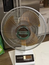 Vintage Panasonic 5-Way Oscillating Table Fan F-1208B Translucent Brown Blades picture