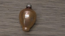 Vtg Shiny Brite Pink Ribbed Lantern Beehive Glass Christmas Ornament 3