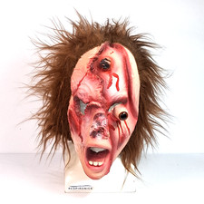 VTG Topstone Danbury Latex Halloween Mask Gory Zombie Popping Eyeball Hair 70's picture