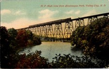Postcard Northen Pacific Chautauqua Park Valley City ND North Dakota 1919  G-336 picture
