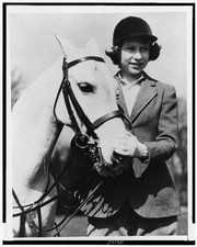 Princess Elizabeth 1939 13th Birthday Portrait with White Pony Great Britain picture
