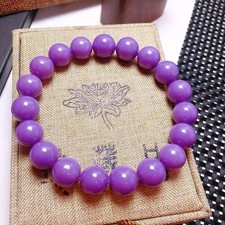 Natural   Purple Mica  round stone  beads    Bracelet  11mm picture