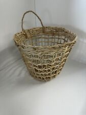 Small Wicker Hanging Wall Basket Plant Pocket 5.5