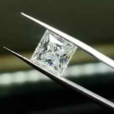 4 Ct Certified Natural Princess Cut White Diamond D Grade VVS1 + 1 Free Gift picture