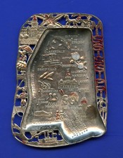 Vintage Mississippi Change Tray Tin Metal Souvenir Ashtray Trinket Dish picture