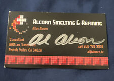 Allan Al Alcorn invented 1st video game ~ Pong Autograph Signed Business card  picture