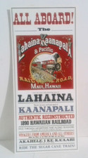VINTAGE Maui 1970 Sugar Cane Train Event Poster Flyer Print LAHAINA KAANAPALI picture