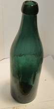antique blob top mineral water Saratoga type sparkling green whittled 10