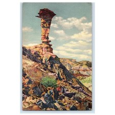 Eagle Nest Rock Petrified Forest Postcard Linen Vintage Arizona Desert Nature picture
