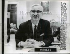 1961 Press Photo Dr.Albert Sabin at the hearing of House Health subcommittee picture