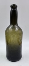 Antique Olive Green Wine/Spirits Bottle – Applied Lip c.1800s England picture