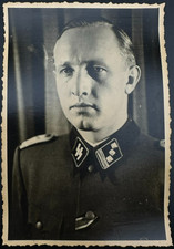 Original WW2 German Officer Black & White Studio Portrait Photographic Print picture