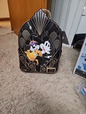 Loungefly Rare Grail Great Gatsby Mickey & Minnie Loungefly Mini Backpack NWT picture