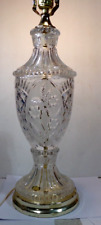 Vintage ZAJECAR 24% Lead Crystal Table Lamp Yugoslavia Hollywood Regency 28” #1 picture