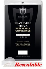 500 Max Pro Resealable Thick Silver Age Comic Book Bags 7-1/4x10-1/2 Acid Free picture