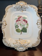 Antique Copeland & Garrett Serving Dish Dessert Dish Signed  24..  Iron Red Ink picture