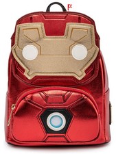 Loungefly Marvel Iron Man Light Up Cosplay Funko Pop Mini Backpack picture