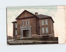 Postcard Grammar School Building Pittsfield Maine USA picture