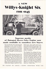 1928 Willys-Knight Six Car Vintage Print Ad Elegant Man Tuxedo & Woman with Mink picture