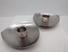 2 MCM Candle Holders KIH Hong Kong 18-8 Stainless Steel 4 inches small S 850 picture