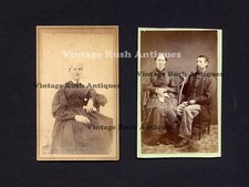 Antique Victorian Cartes de Vista Photo's CDV Set 2 Warren Family Stamford NY picture