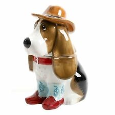 Pioneer Woman Cowboy Charlie Cookie Jar Red Blue Boots Country Stoneware NEW picture
