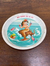 Vintage Lulu Mexico Betty Boop Mermaid Metal Tip Tray Refresco Mexican Advertisi picture