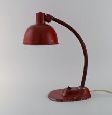 Adjustable work lamp in original red lacquer. Industrial design, mid 20th C. picture