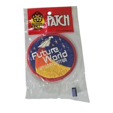 Vtg 1982 Future World Epcot Center Disney World Theme Park Embroidered  Patch picture