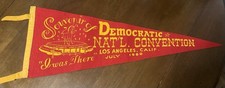 RARE 1960 LOS ANGELES DEMOCRATIC NATIONAL CONVENTION FELT PENNANT JOHN F KENNEDY picture