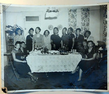 Original C. 1950 8x10 B/W Photo ~ African American Women's Group Party picture