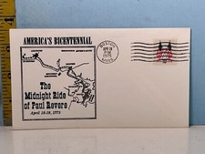 1975 America's B Ride of Paul Revere envelope Boston Mass picture