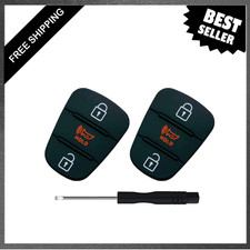 Key Fob Rubber Button Pad Replacement for Kia Soul Rio Sportage 2010 2014 2 Pack picture