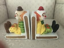 Vintage Lefton Clown Bookends Lefton Stickers On bottom For Authenticity picture