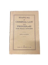 1925 California Manual of Criminal Law Book picture