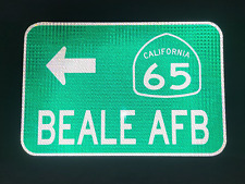 BEALE AFB, California Hwy 65 route road sign 18