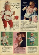 1965 PAPER AD Tearful Tiny Thumbelina Doll Spank Me Baby Boo Cheryl  picture
