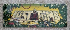 Original 1982 Stern LOST TOMB Arcade Machine Marquee - Glass Vintage Sign picture