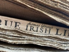 Antique Thomas Young's True Irish Linen 18in Wide Old Stock Fabric 17yds * read picture
