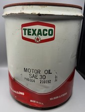 Vintage Texaco Motor Oil Can 5 Gallons SAE 30 Made In USA  picture