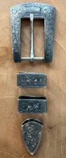 Graves Malone Sterling Silver Buckle Set - El Paso, TX - Fits 5/8” - Super Cool picture