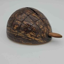 Hawaiian Turtle Coin Bank - Coconut Shell picture